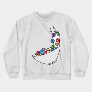 Spilling Cereal Sticker Crewneck Sweatshirt